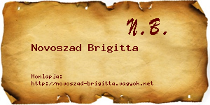 Novoszad Brigitta névjegykártya